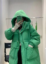 长款大口袋羽绒服，女装羽绒服，Queena PHoebe