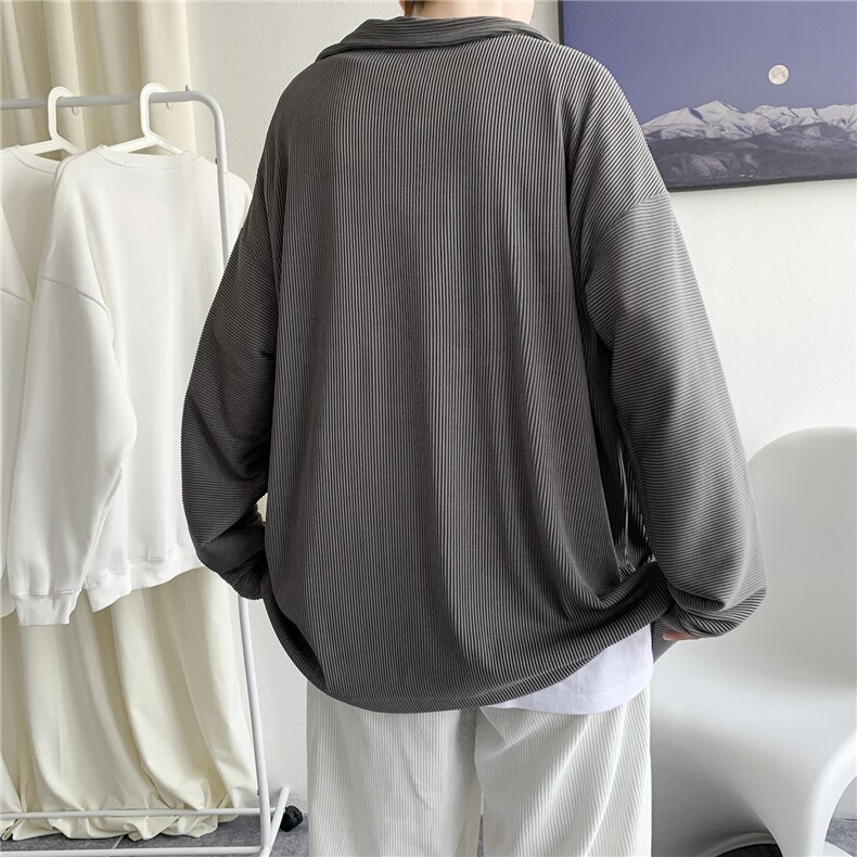 21秋冬情侣中性港风宽松褶皱衬衫外套学生夹克衬衫男女H208/P55，男装衬衫，钱塘713