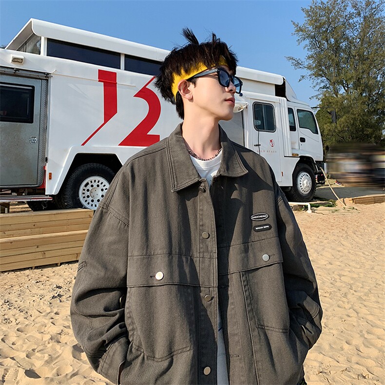春季新款痞帅夹克男士潮流百搭外套青年宽松上衣JK841-P68,男装夹克,星座1103-3