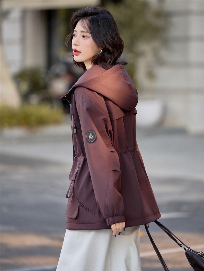 工装风休闲连帽派克服女中长款2025秋冬新款加绒加厚保暖棉服外套,女装棉衣/棉服,悦祺