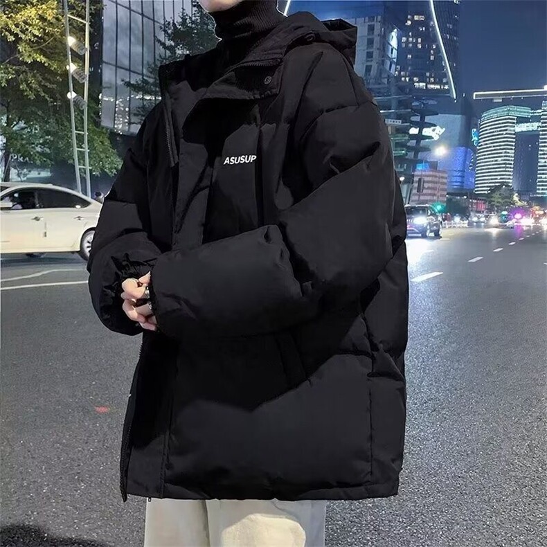 港风羽绒棉服男生冬季加厚保暖面包服简约风潮牌宽松大码棉衣外套,男装棉衣,星座1005-4
