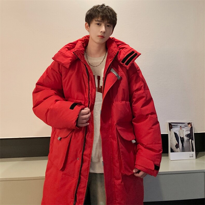 羽绒服男冬季港风宽松长款白鸭绒外套YR905-P180(控价238）,男装羽绒服,星座214-3