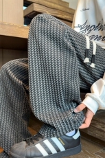 ！2025秋冬新款男士雪尼尔直筒休闲裤宽松裤WK2098特P35，男装休闲裤，电商B220