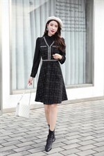 秋冬新款范儿连衣裙，女装连衣裙，牛牛原创