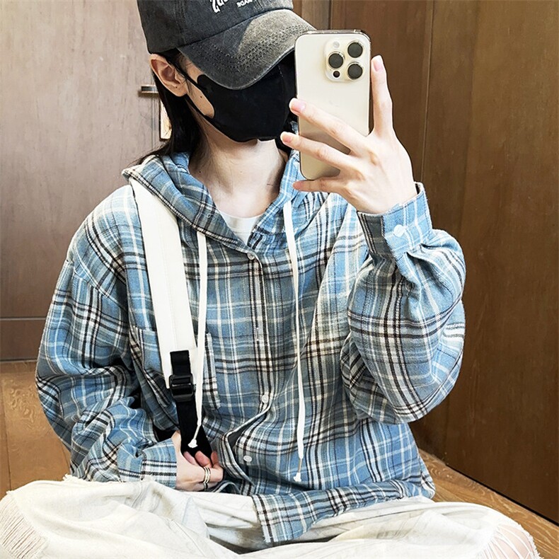高街宽松休闲衬衫潮流百搭上衣A086-SY6295-P52,男装衬衫,电商基地A086