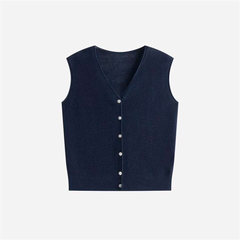 2025年秋季新款针织V领马甲时尚休闲通勤百搭，女装马甲，致织羊绒