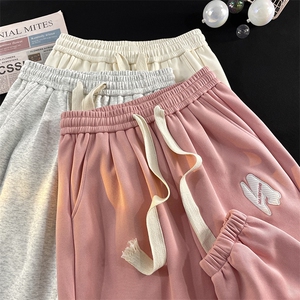 KP752 P40美式潮流休闲裤男港风宽松直筒拖地裤束脚裤卫裤图片