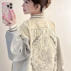 胖女童外套儿童春装加肥加大偏胖女孩宽松棒球服初中学院风夹克衫，男装夹克，星座506A