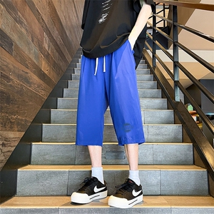 冰丝七分裤男大码速干短裤男五分裤 港风风格 QK72395-P25图片