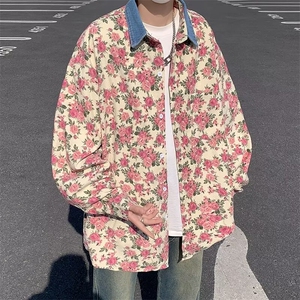 男春秋季工装夹克美式潮牌痞帅炸街衬衫休闲男装图片