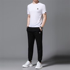 2023年夏款潮流休闲时尚男士运动短袖套装P120,男装休闲套装,电商D223-1