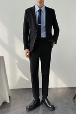 轻熟风条纹男装西服套装两件套W2123，男装西服套装，星座1012