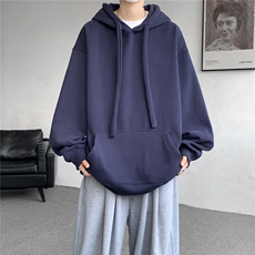 8XL-M加绒连帽卫衣加厚大码美式重磅硬挺上衣外套秋冬WY9101/P60，女装短外套，电商B238