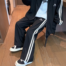 XZ301ATZ07港风撞色条纹学生休闲套装上衣P68控88裤子P50控68，男装休闲套装，星座301A