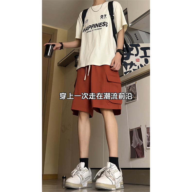 现货供视频纯棉水洗刺绣工装短裤A405特P40,男装牛仔裤,电商A309