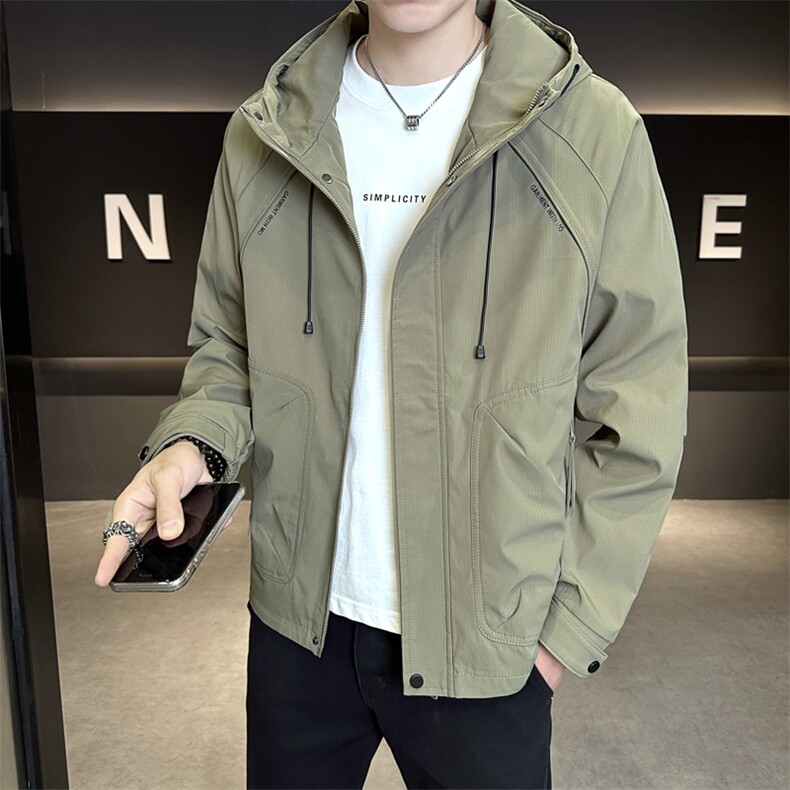 JK606-P902025秋季新款男士外套连帽时尚百搭休闲潮流夹克上衣,男装夹克,星座507A（原星座306B-2）