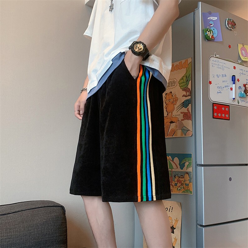 现货2025夏季条纹灯芯绒休闲运动裤阔腿沙滩裤D201-DM149-P30,女装休闲裤,电商D321-1