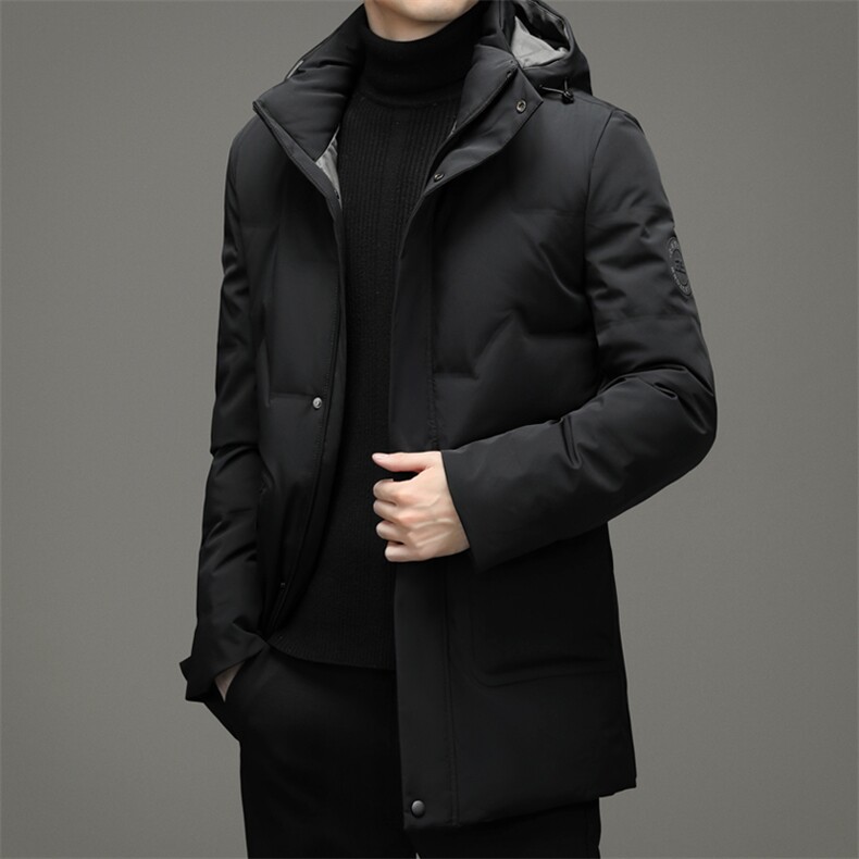 S803钱塘2020-2中年男士冬季厚款连帽商务休闲简约羽绒服P293,男装羽绒服,钱塘207-2