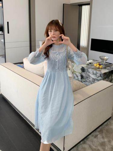 蕾丝拼接连衣裙，女装连衣裙，凯宝莉