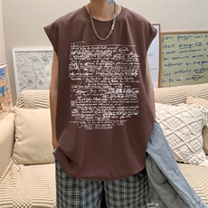 量大优供视频得物直播品质220克夏季纯棉背心无袖T恤WB138，男装T恤，电商A486