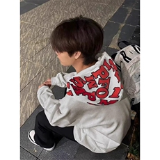 卫衣男连帽春秋季ins港风宽松潮牌字母印花百搭外套，女装短外套，四季星座505