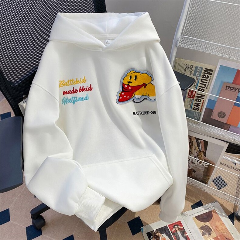 万针刺绣结构设计重磅秋冬全棉高品质美式高街连帽卫衣外套Y7685,男装卫衣,电商A486