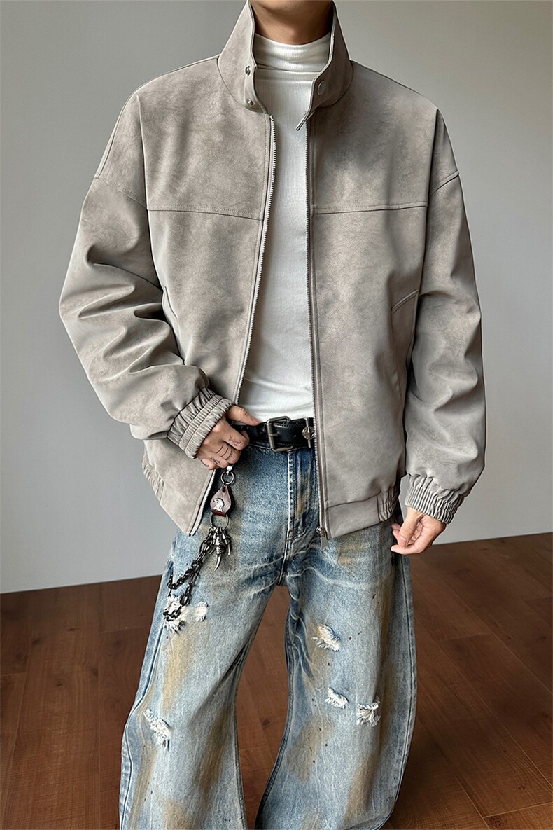 扎染羽绒服90鸭绒美式休闲保暖皮衣夹克男D54143-TP135不,男装夹克,电商A102