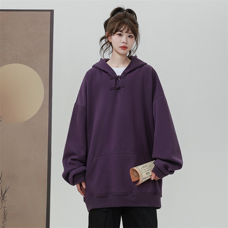 现货904-2-SY687-P55秋季新中式连帽卫衣男女宽松重磅400克盘扣潮,男装卫衣,星座904-2