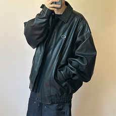 秋季新款绣花皮衣外套日系夹克男潮牌外套A351-AP2557-P115，男装皮衣，电商A351