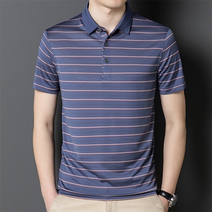 夏季新款男士翻领短袖t恤中年有领男装上衣服休闲POLO衫图片