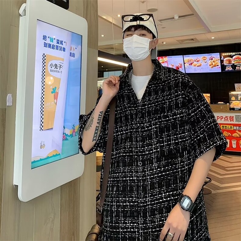 夏季新款小香风短袖衬衫C5525P40,男装衬衫,星座1116-2