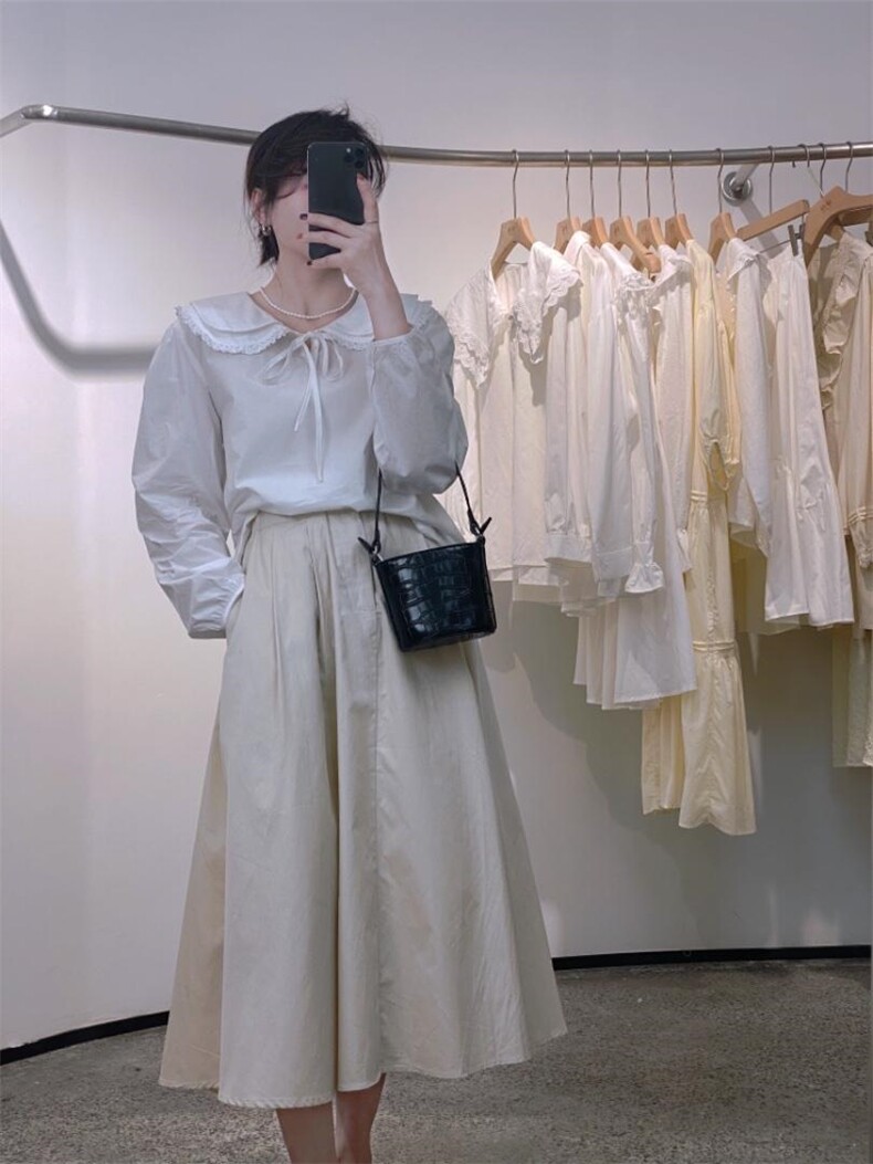 小领衬衫，女装衬衫，驿谷