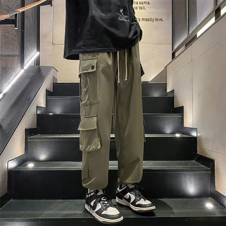 春秋防水冲锋裤男束脚休闲潮牌日系痞帅高街复古工装裤子KD206,男装休闲裤,星座1116A-1（原606A）