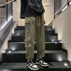 春秋防水冲锋裤男束脚休闲潮牌日系痞帅高街复古工装裤子KD206，男装休闲裤，星座1116A-1（原606A）