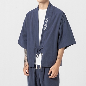 风夏季男女棉麻套装宽松汉服唐装短袖九分裤两件套 TZ05/P85图片