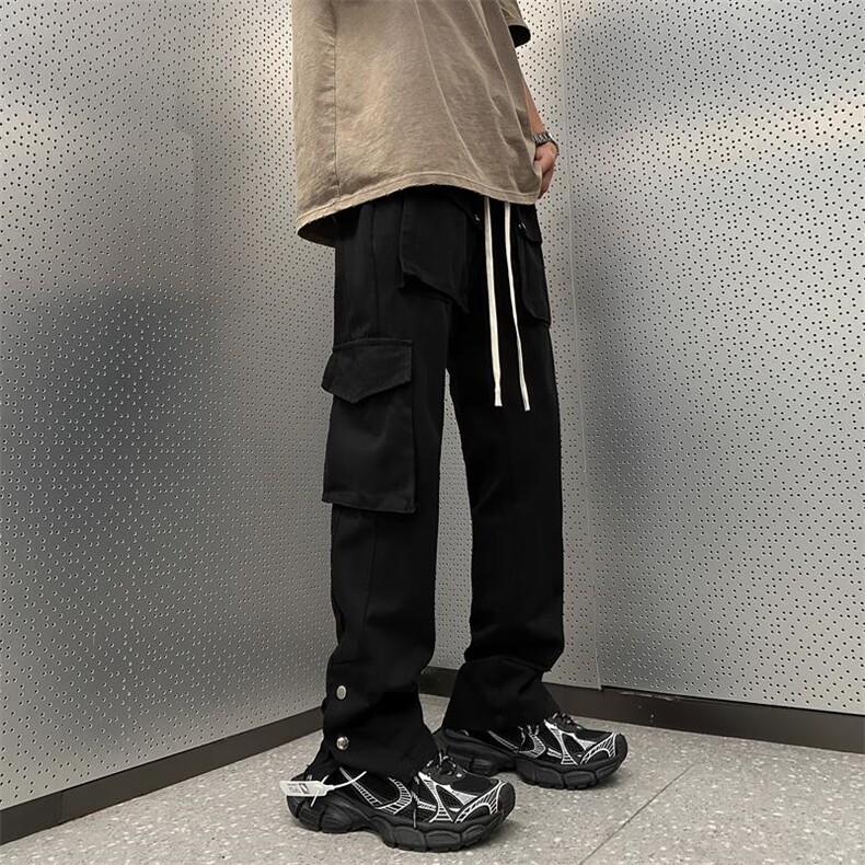 夏季工装百搭冰丝冲锋裤休闲裤男高街潮流长裤子BK05/P55,男装休闲裤,电商D202-1