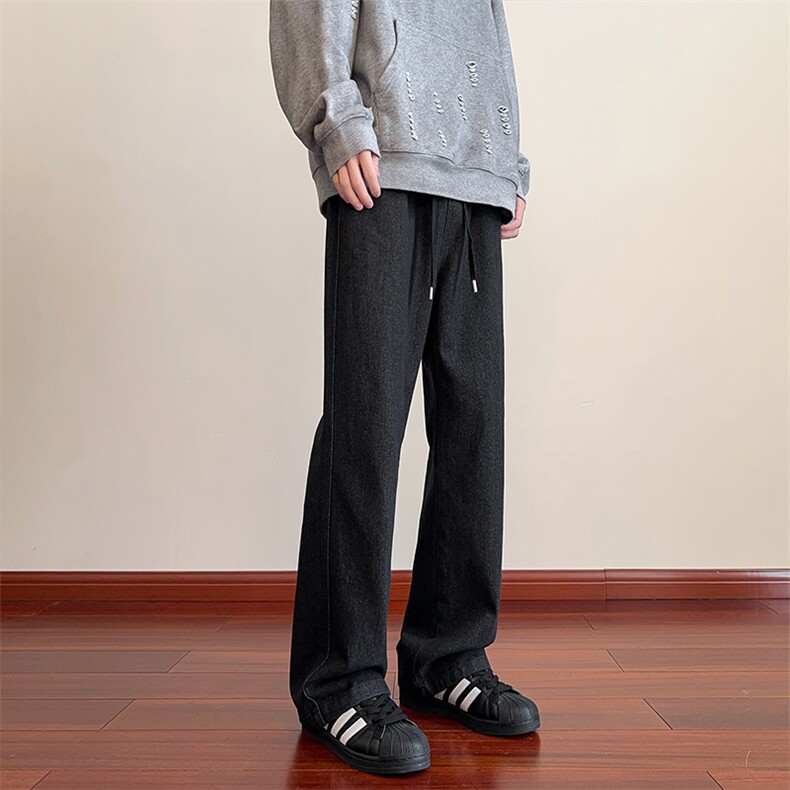 高街美式纯色微喇牛仔裤男修身长裤K9076-特P40现货，男装牛仔裤，星座810(原QT5070)