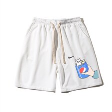 HD74262-P22华夫格短裤男大码宽松五分裤男直筒中裤，男装休闲裤，电商A040