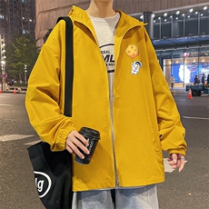 JK01-P45港风连帽夹克春男潮流大码开衫男休闲外套男，男装夹克，电商B367