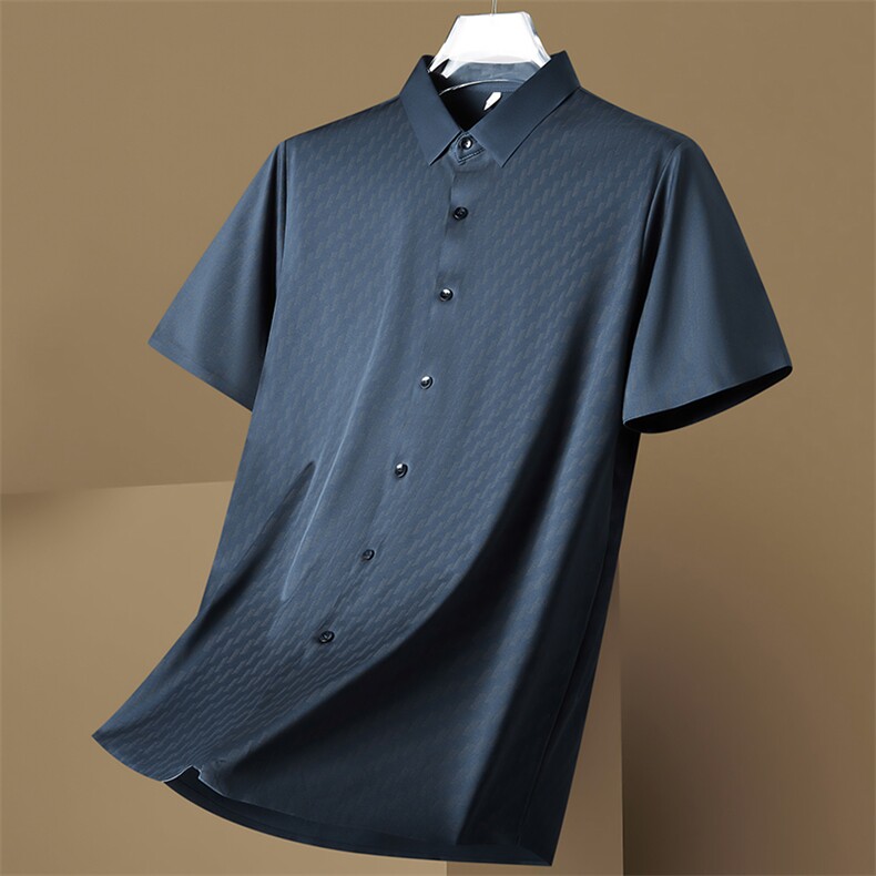 男士2023年夏季新款百搭衬衫男短袖商务休闲衬衣男，男装衬衫，电商B360