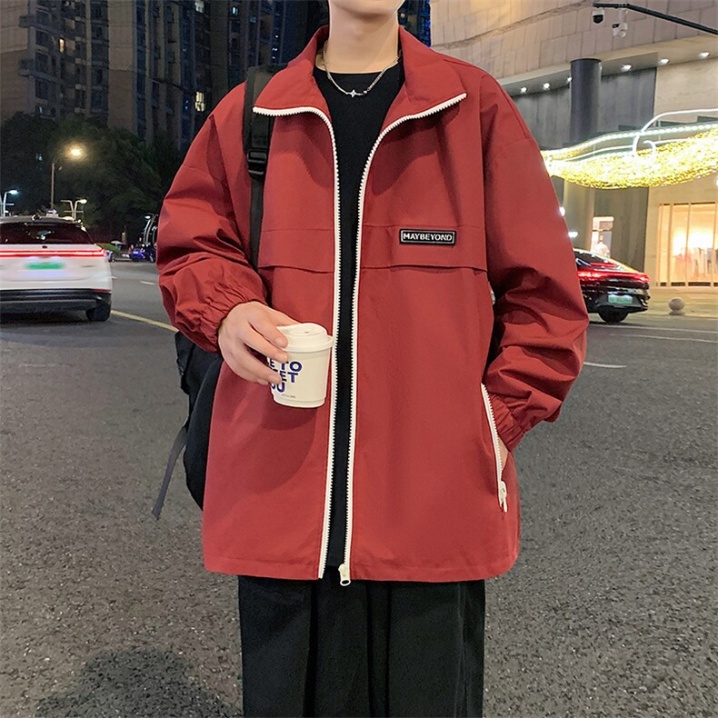港风秋季新款外景飞行员夹克男宽松二开立领夹克MYJ24-7862-P58图片