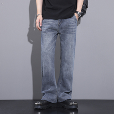 牛仔裤男款春夏季男生破洞美式休闲裤高街潮流阔腿裤子7002-P55，男装牛仔裤，电商A178