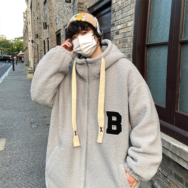冬新款羊羔毛加厚拼接撞色棉衣男外套上衣MY701*P98控128,男装棉衣,星座227-2