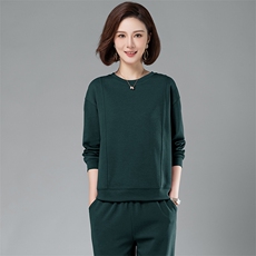 时尚百搭宽松显瘦长袖卫衣套装女春秋季新款休闲运动服两件套，女装卫衣/绒衫，阿丹