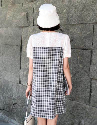 夏季拼接简单大方连衣裙，女装连衣裙，非次元