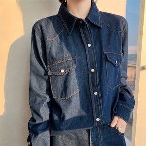 时尚百搭气质休闲牛仔外套女长袖显瘦宽松韩版学生上衣春秋季新款图片