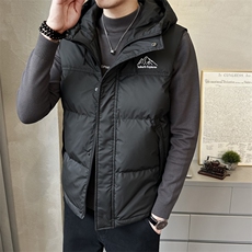 短款连帽羽绒马甲男休闲日系面包服保暖外套马甲背心M06-P125，男装背心/马甲，电商A237