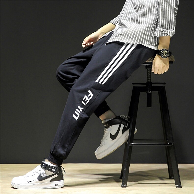 秋季新款潮牌工装裤男宽松加肥加大码束脚休闲裤子K911-P45图片