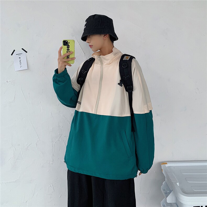 港风新款情侣宽松卫衣休闲潮流百搭潮套头夹克男士外套7212P55,男装夹克,星座227-7