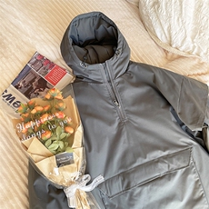 冬季bf街头棉服套头连帽棉袄宽松棉衣A125-Y270-P100，男装棉衣，电商A071